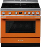 CPF9IPOR Stand-Elektroherd mit Induktionsfeld orange, 115 l, Hefeteig-Gärstufe, pyrolytische Selbstreinigung, 89,8 cm breit, A+
