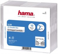 CD-Leerhülle Slim Double, 10er-Pack transparent