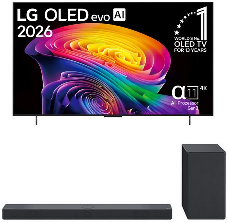 Image of OLED42C68LA 106 cm (42") OLED evo AI TV inkl. DSC9S.DDEULLM Soundbar + Subwoofer