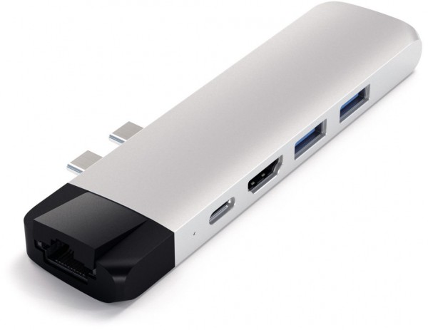 Type-C Pro Hub 4K HDMI + Ethernet silber