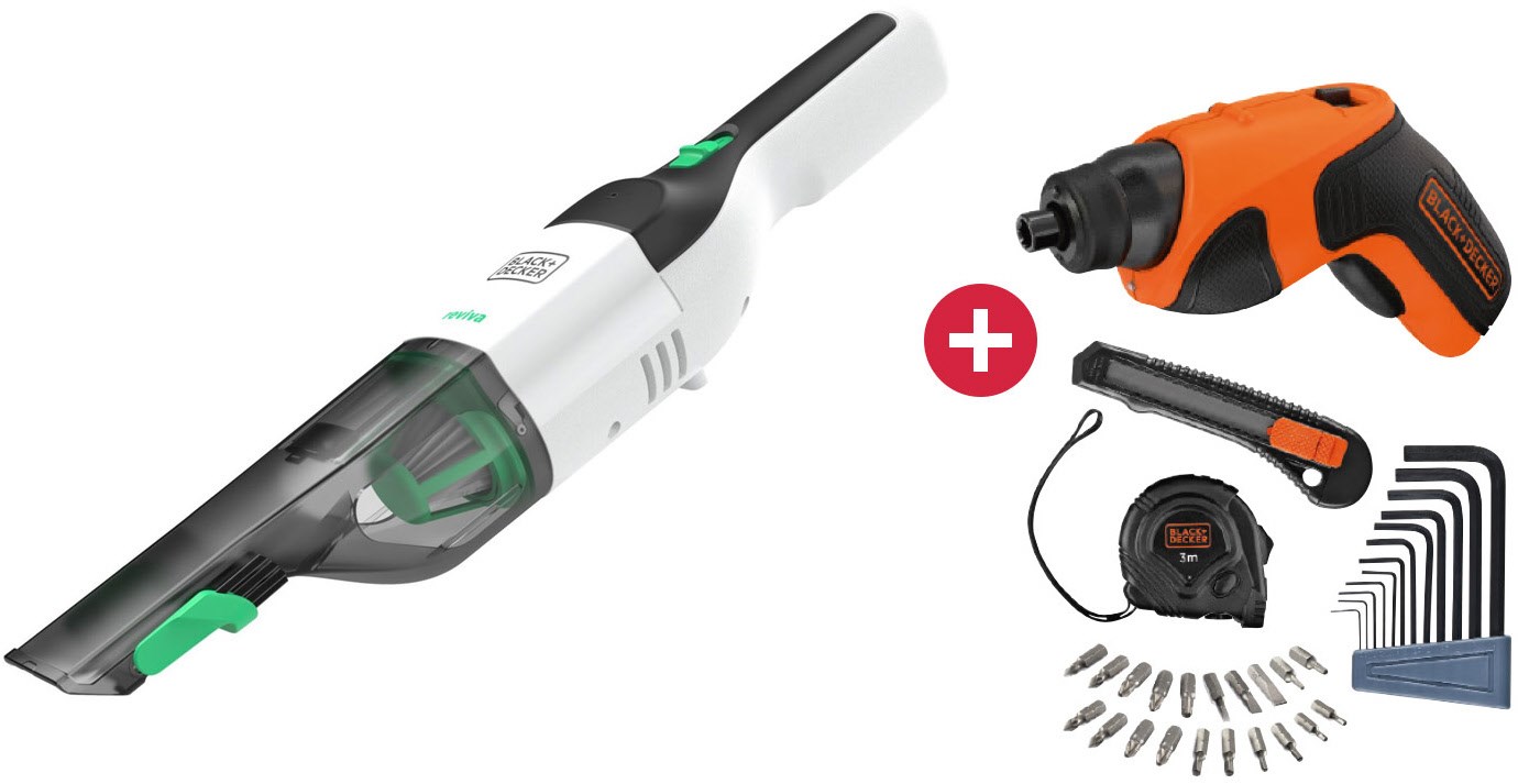 Image of REVHV8C Handstaubsauger + Dein Geschenk: Black & Decker PIVOT Flashlight-Akkuschrauber