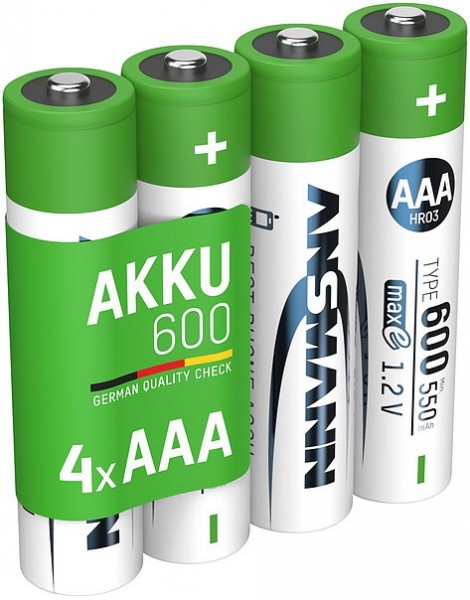 NiMH Micro AAA (550mAh) 4er Akku