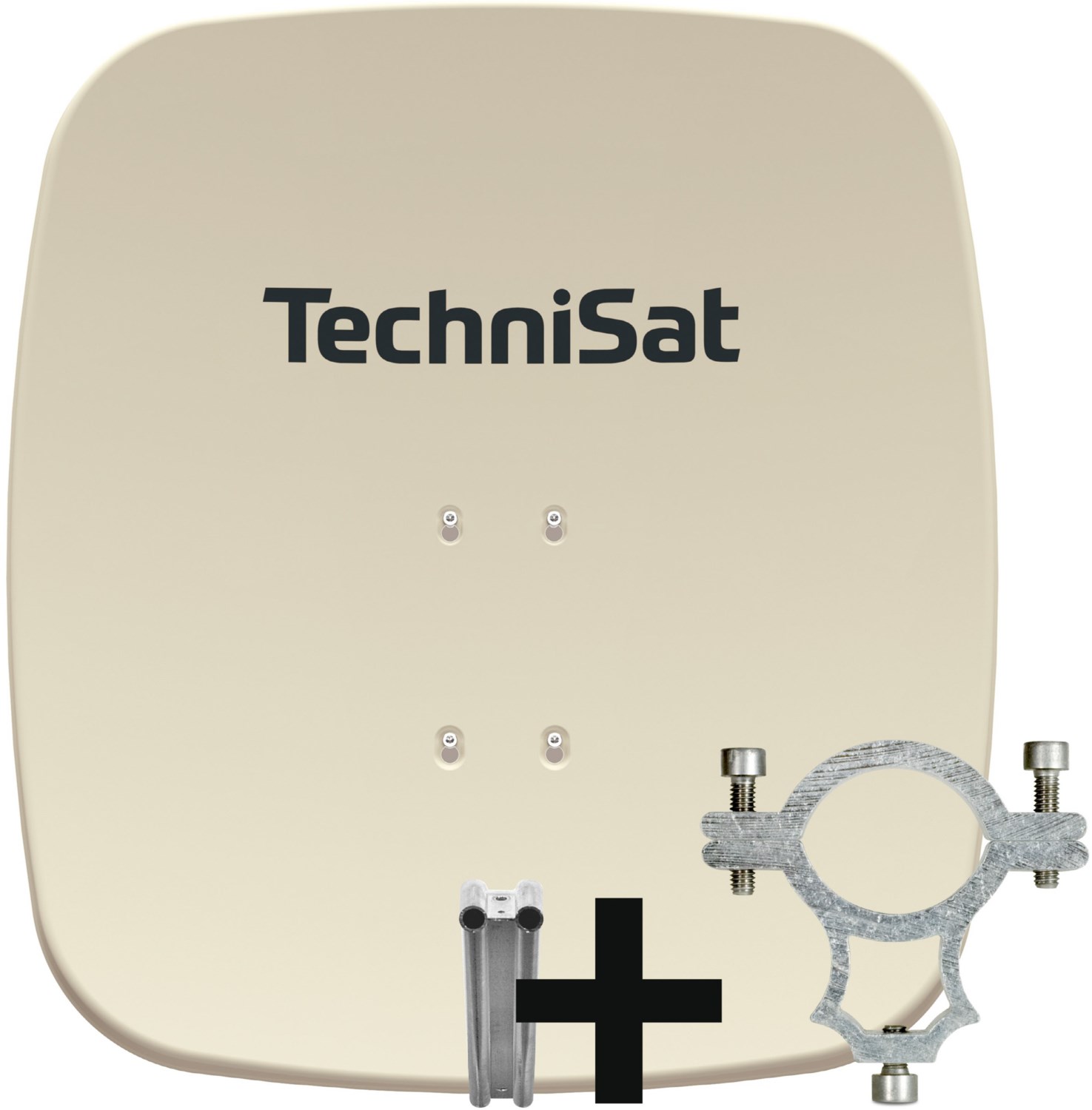 Impianto Satellitare TechniSat SATMAN 65 PLUS 65cm Rosso Con UNYSAT-Twin-LNB Full-HD 4K UHD