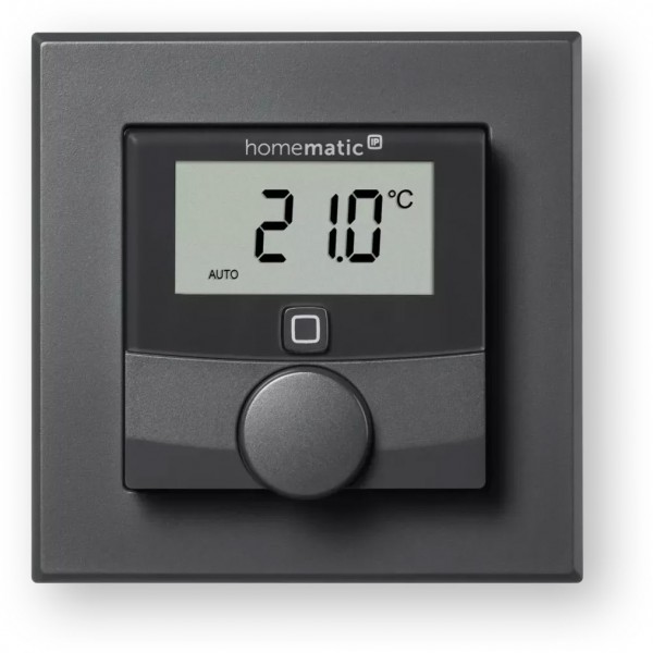 Wandthermostat mit Luftfeuchtigkeitssensor anthrazit