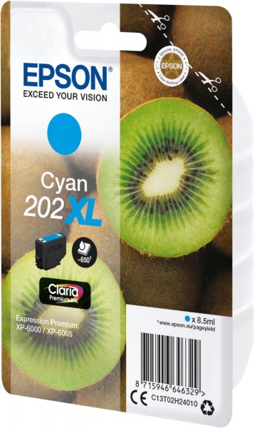 202XL Claria Premium Tintenpatrone cyan