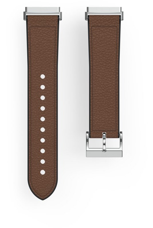 Herrenarmband aus Kunstleder für Fitbit Versa3/Sense braun