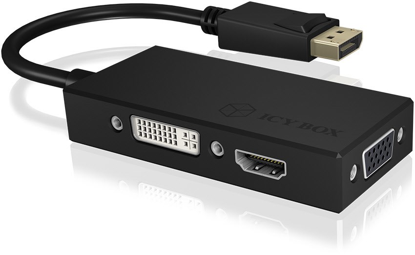 IB-AC1031 DisplayPort > HDMI/DVI-D + VGA Grafikadapter