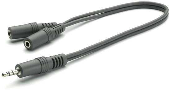 B46/12 01 Klinkenkupplung (0,2m) 3,5mm Stecker 2x 3,5mm Kupplung