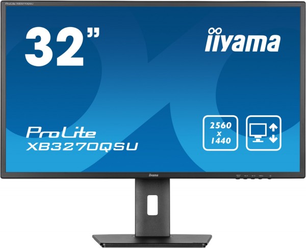 ProLite XB3270QSU-B1 80 cm (32") TFT-Monitor mit LED-Technik mattschwarz, Widescreen QHD (2560x1440), 3 ms Reaktionszeit