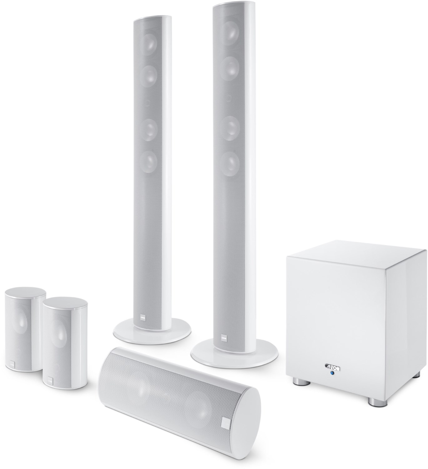 Canton Lautsprechersystem mit Aktiv-Subwoofer weiß