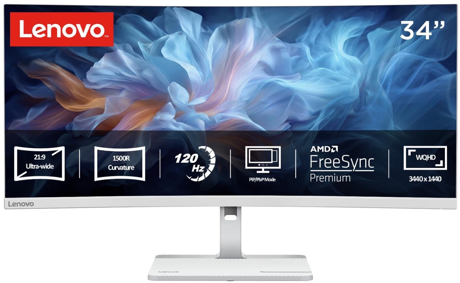 L34w-4c 86 cm (34") Monitor cloud grey, Ultrawide (3440x1440), 1 ms Reaktionszeit, gebogen, Gaming geeignet