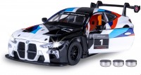 BMW M4 GT3 Diecast 1:32 Modellauto inkl. Knopfzellen weiß