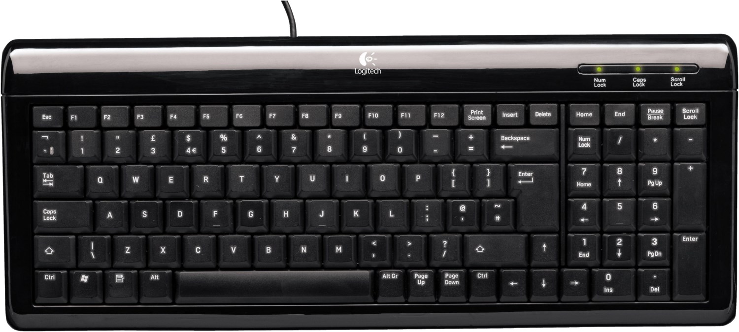 Logitech Ultra Flat Tastatur (kabelgebunden) schwarz | EURONICS