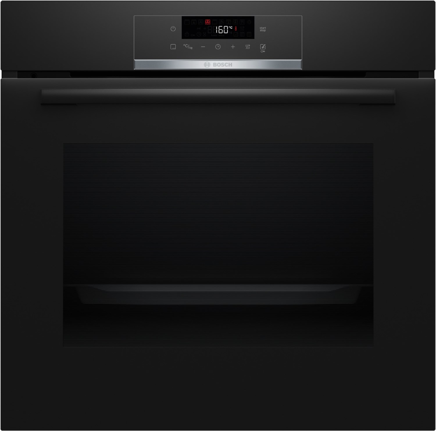 HBA571BB3 Einbaubackofen schwarz, schnelles Vorheizen, pyrolytische Selbstreinigung, 59,4 cm breit, A+, Serie 4