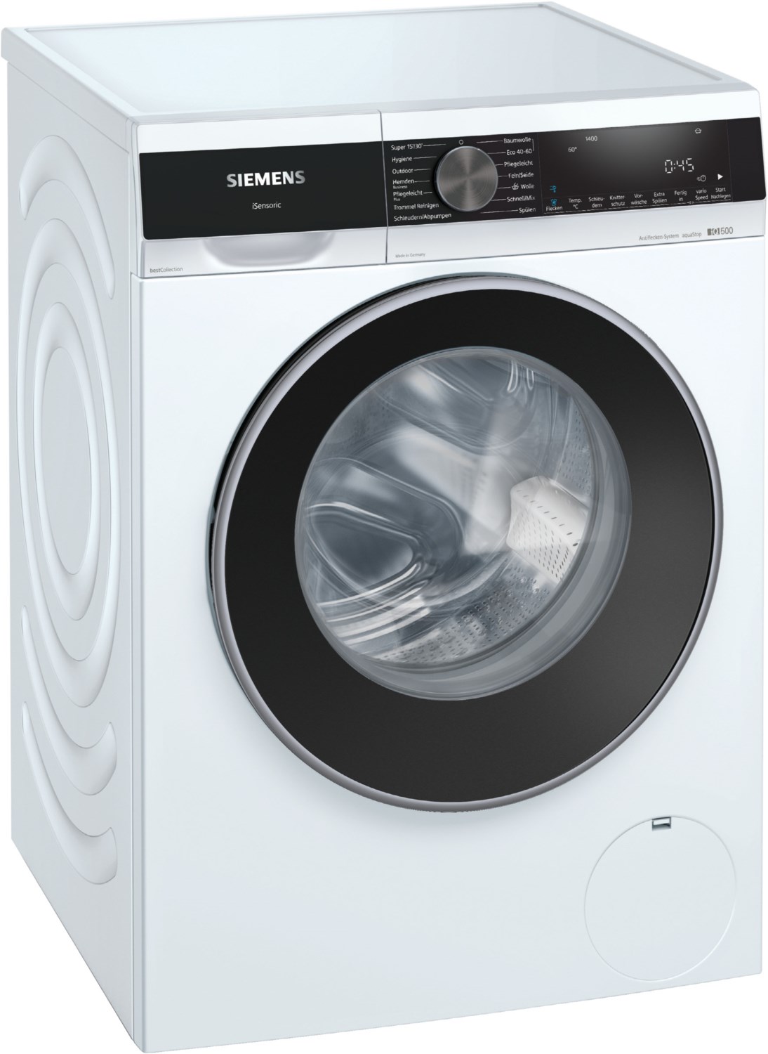 WG44G2MG0 Stand-Waschmaschine-Frontlader weiss, 9 kg, 1400 U/min, iQ500, 70 dBA