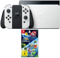 Switch Konsole (OLED-Modell) Bundle inkl. Super Mario Galaxy 1+2 weiß