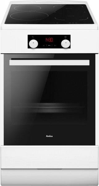 SHI 905 150 W Stand-Elektroherd mit Induktionsfeld weiß, 65 l, Pizza-Stufe, A, 4 Kochzonen