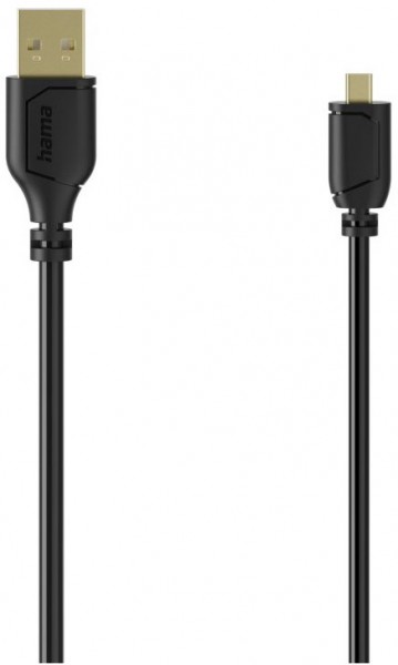 Mini-USB-Kabel Flexi-Slim (0,75m) schwarz