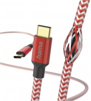 Ladekabel Reflective (1,5m) USB-C>USB-C rot
