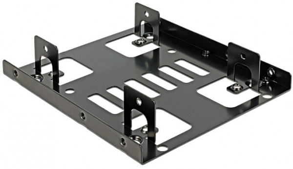3,5" Einbaurahmen - 2 x 2,5" HDD schwarz