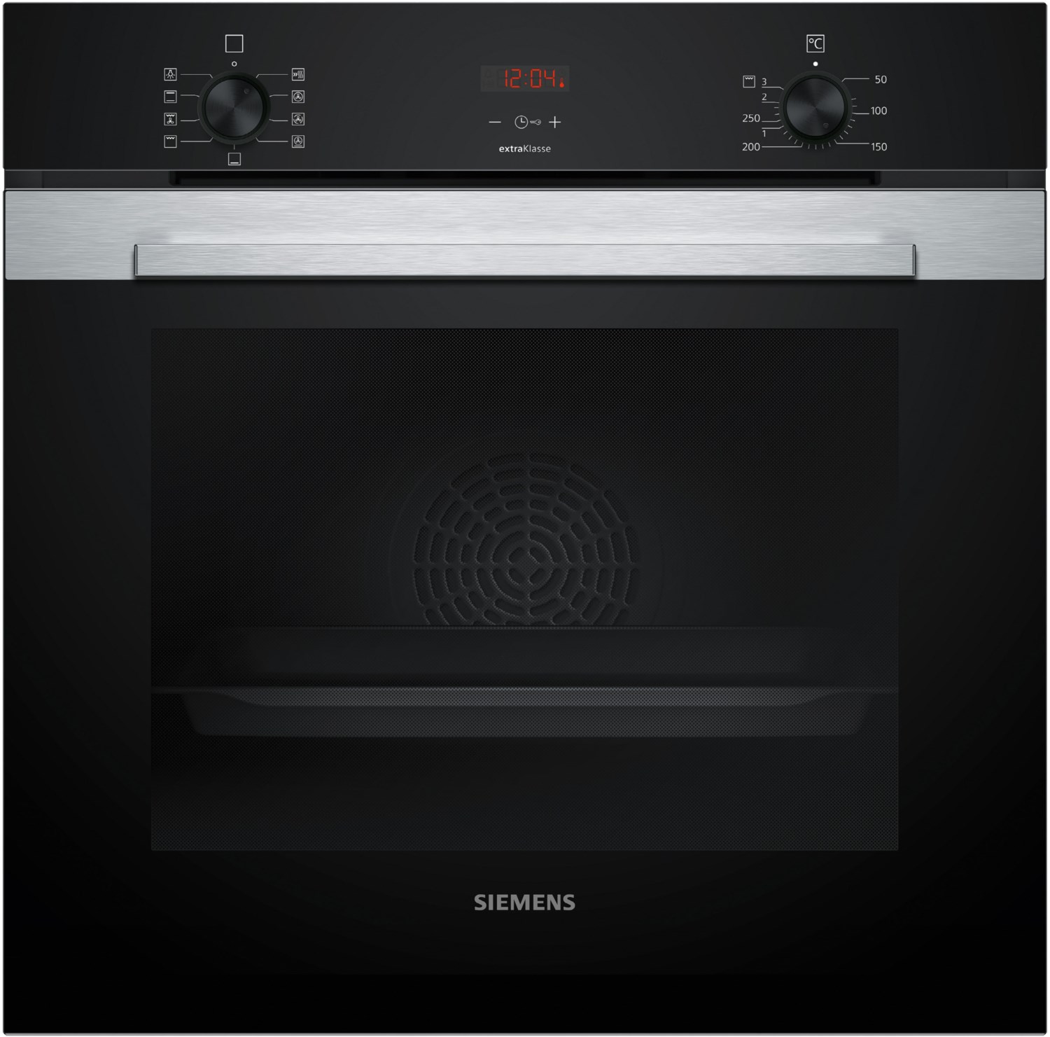 HB314G0S3 Einbaubackofen edelstahl, 71 l, Pizza-Stufe, schnelles Vorheizen, 59,4 cm breit, A+, iQ300
