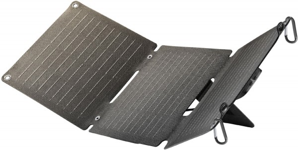 Dual Port Solar Charger (20W) grau