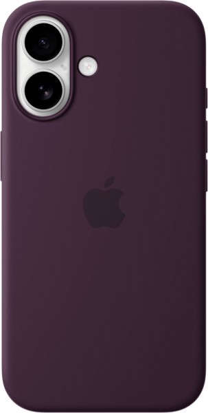 Silikon Case mit MagSafe für iPhone 16 pflaume