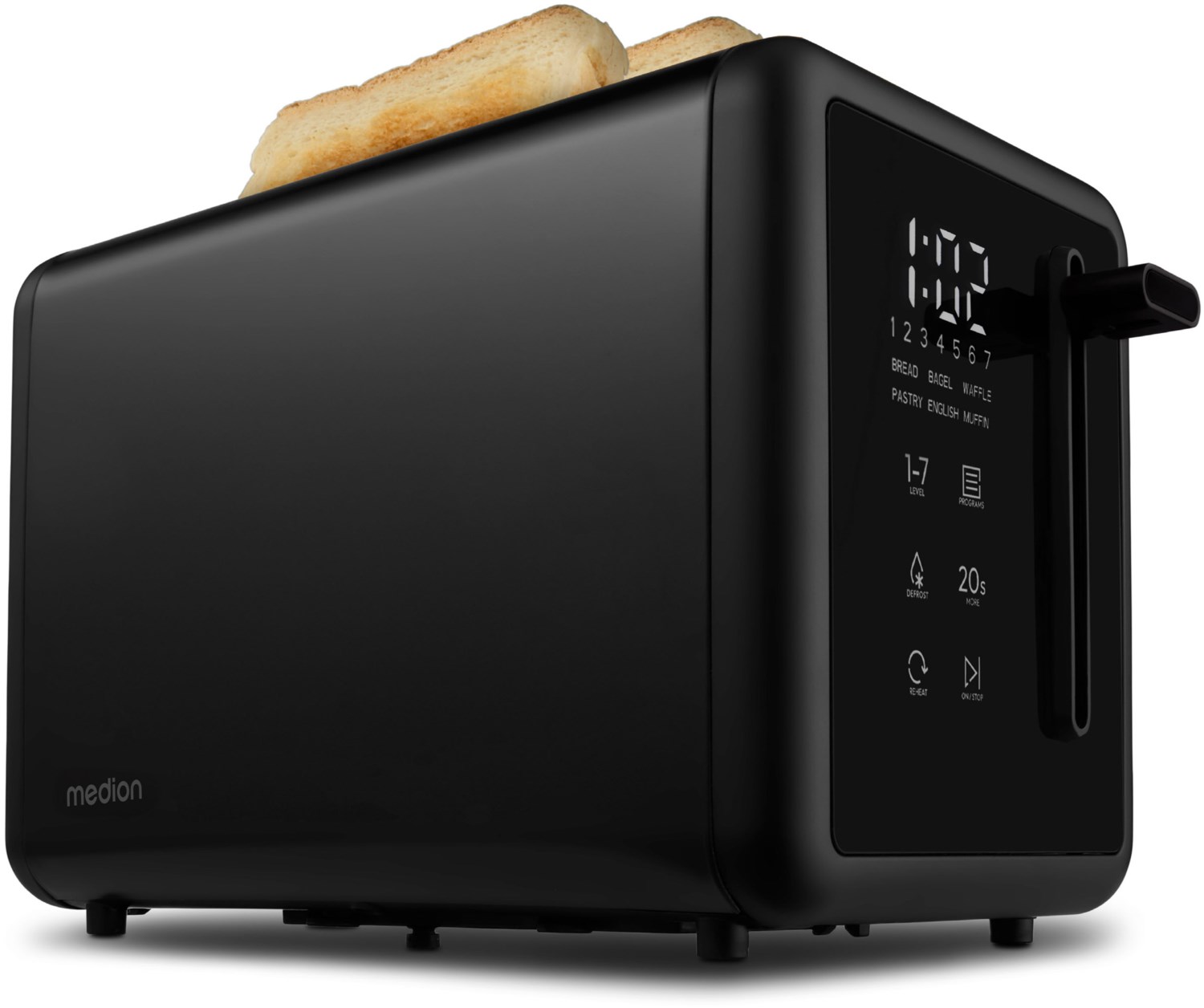 Life MD12102 Kompakt-Toaster silber
