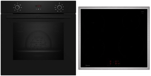 Image of BX36IB0 Herdset mit Induktionskochfeld bestehend aus B1CCC0AK3 + T46SBE1L0 schwarz/edelstahl