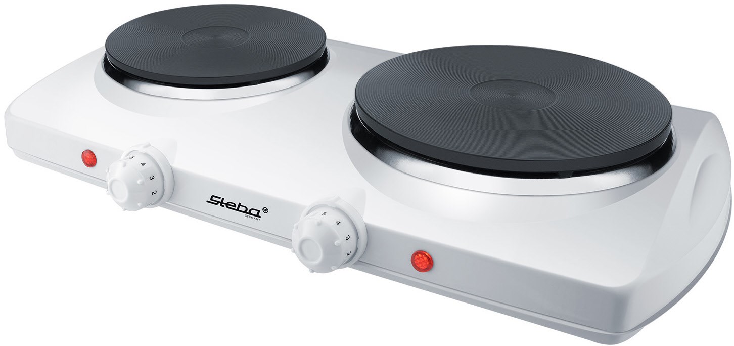 Image of KF 150 Doppelkochplatte weiß/schwarz