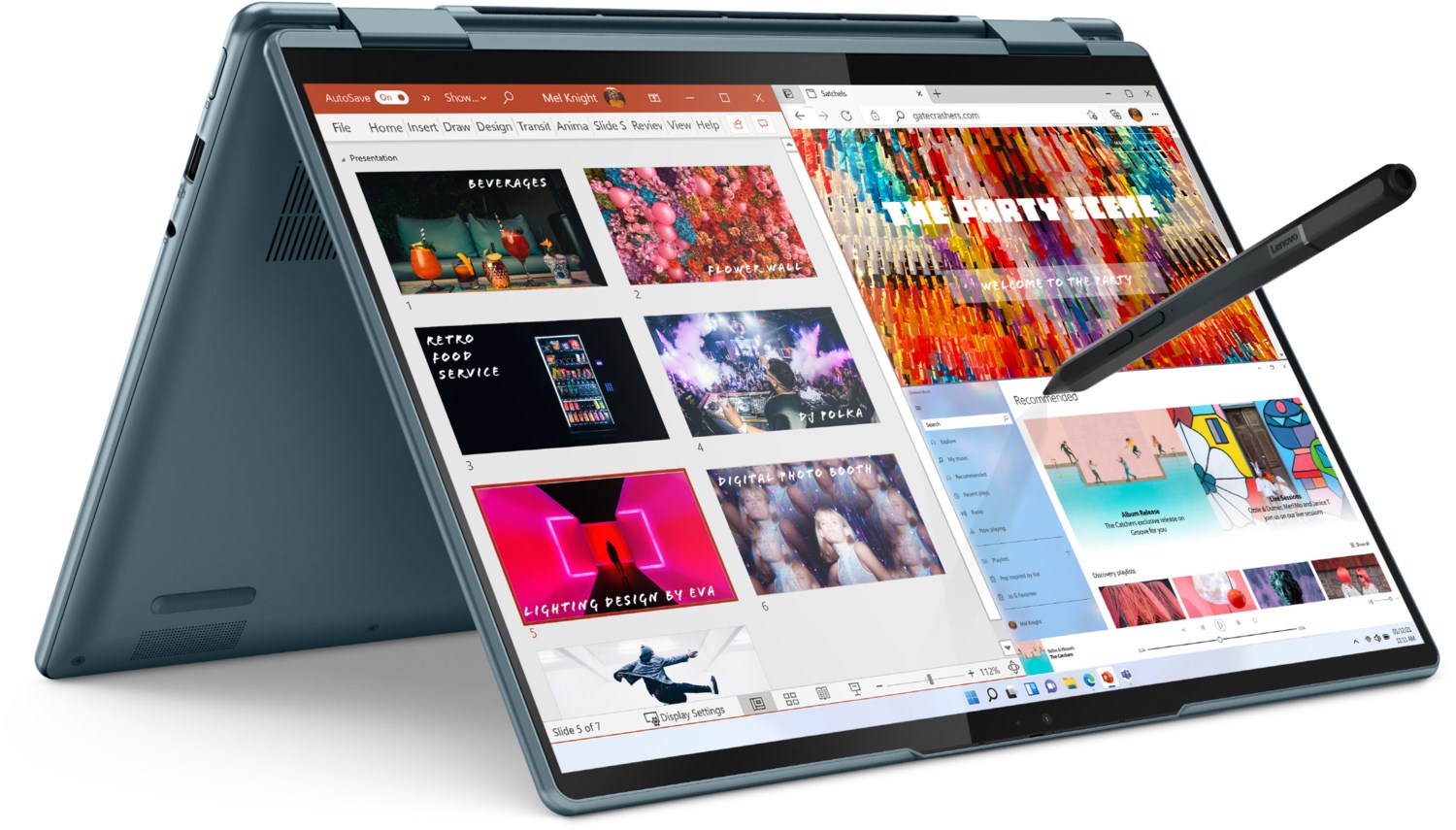 Yoga 7 14ARB7 (82QF0024GE) Xklusiv 35,56 cm (14") 2 in 1 Convertible-Notebook stone blue