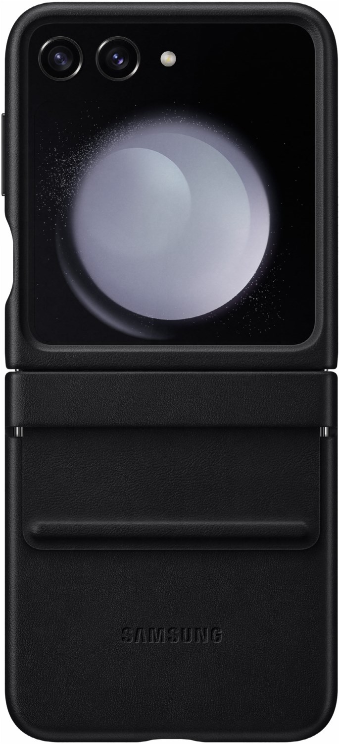 Flap Leather Case für Galaxy Flip5 schwarz