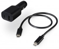 USB-C-Netzteil schwarz für PKW