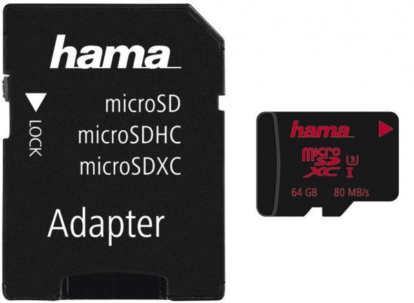 microSDXC (64GB) Class 3 + Adapter Speicherkarte