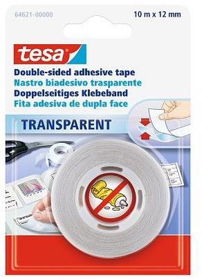 Doppelseitiges Klebeband 12mm (10m) transparent