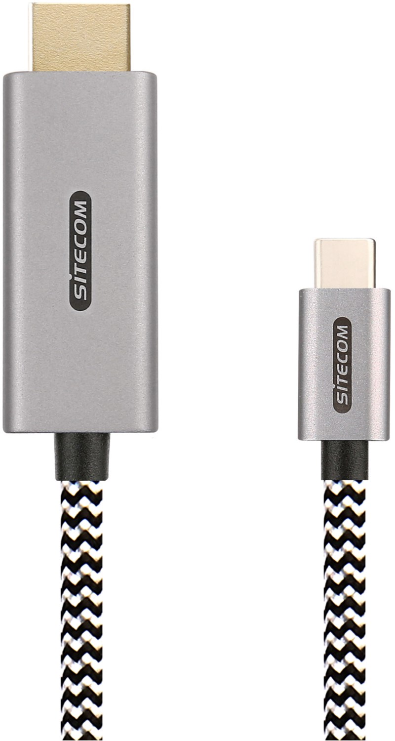 USB-C > auf HDMI Kabel (2m) silber