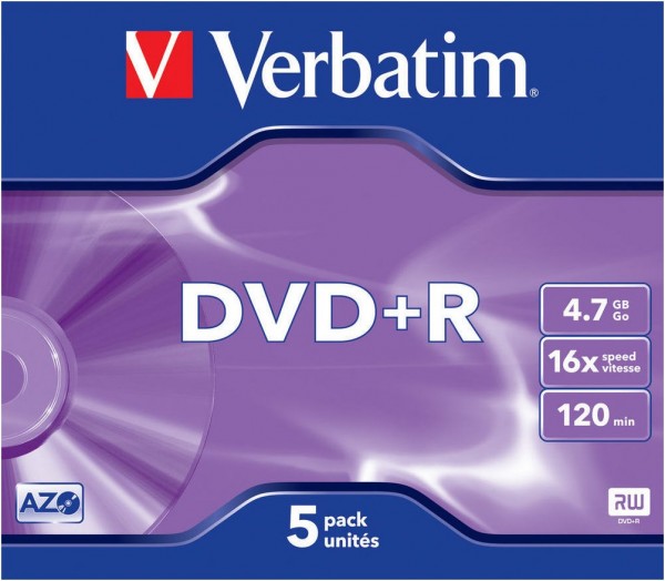 DVD+R AZO 16x 4,7GB (5er JewelCase) DVD-Rohlinge