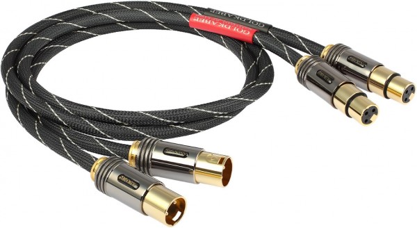 XLR Stereo Silber Edition (0,5m) Kabel