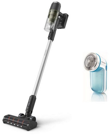 XC3033/01 + GC026/00 Akku-Stielstaubsauger Bundle mit Kleiderrasierer, 60 min Laufzeit