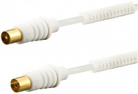 AB 207 G IEC-Absorber-Verbindungskabel (7,5m) Stecker > Buchse weiß