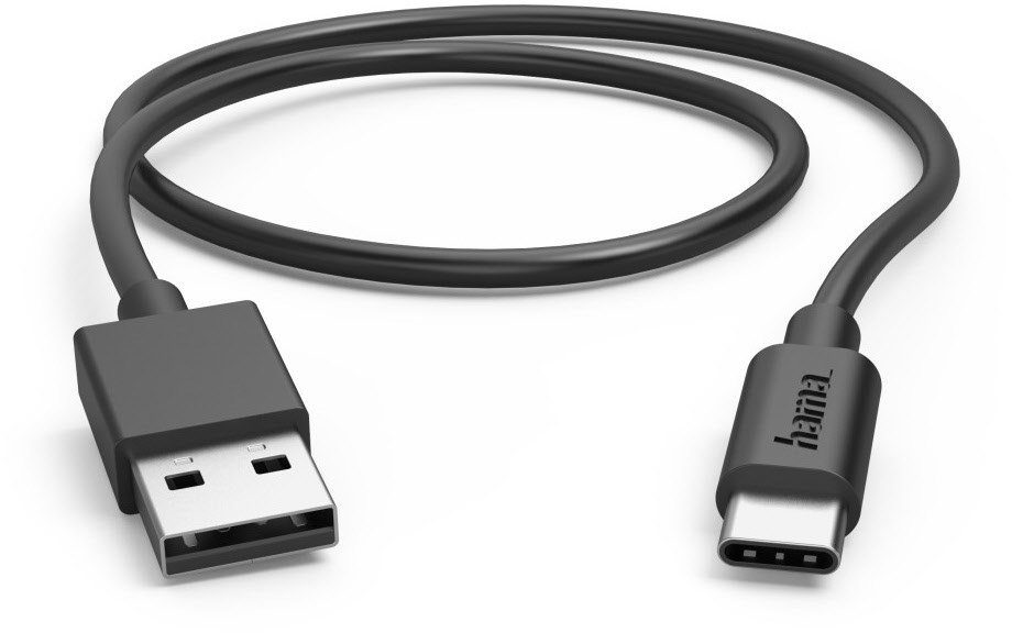 Ladekabel USB-A>USB-C (0,5m) schwarz
