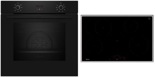 Image of BX38IB0 Herdset mit Induktionskochfeld bestehend aus B1CCC0AK3 + T58SHF1L0 schwarz/edelstahl