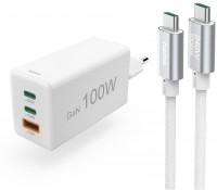 Schnellladegerät (100W) inkl. USB-C Ladekabel weiss