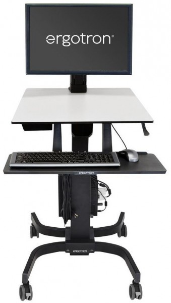 WorkFit-C Single HD Arbeitsplatz mobil Steh-Sitz, für Bildschirm 30"