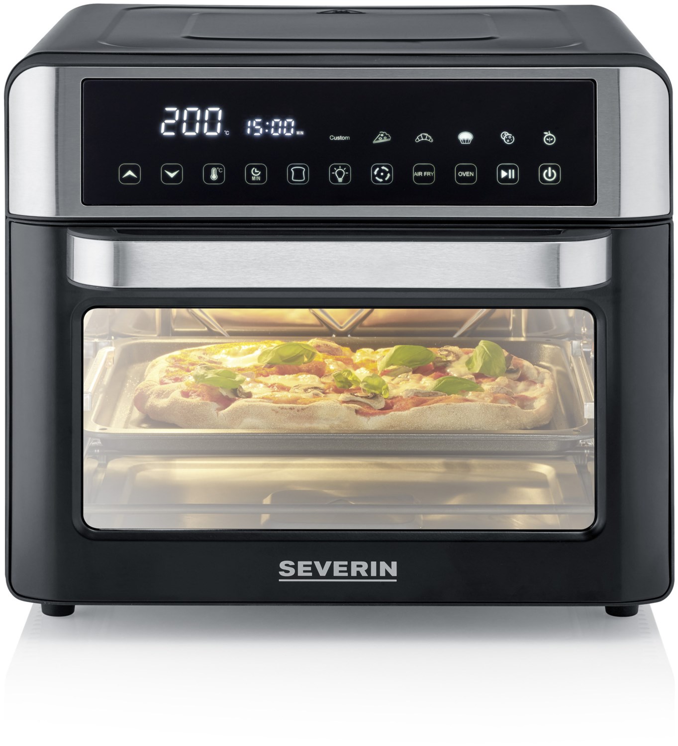 TO 2077 Mini-Backofen schwarz/edelstahl