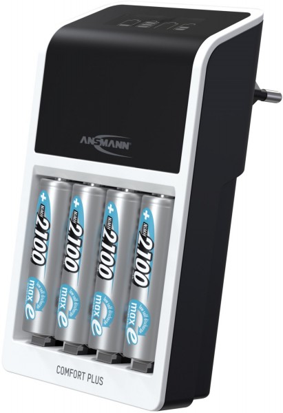 Comfort Plus inkl. 4x AA (2.100mAh) Akku weiß/schwarz