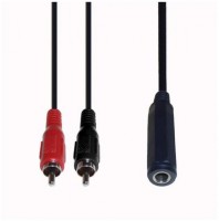 B 16 Adapterkabel (0,2m) Cinch/Klinkenkabel schwarz