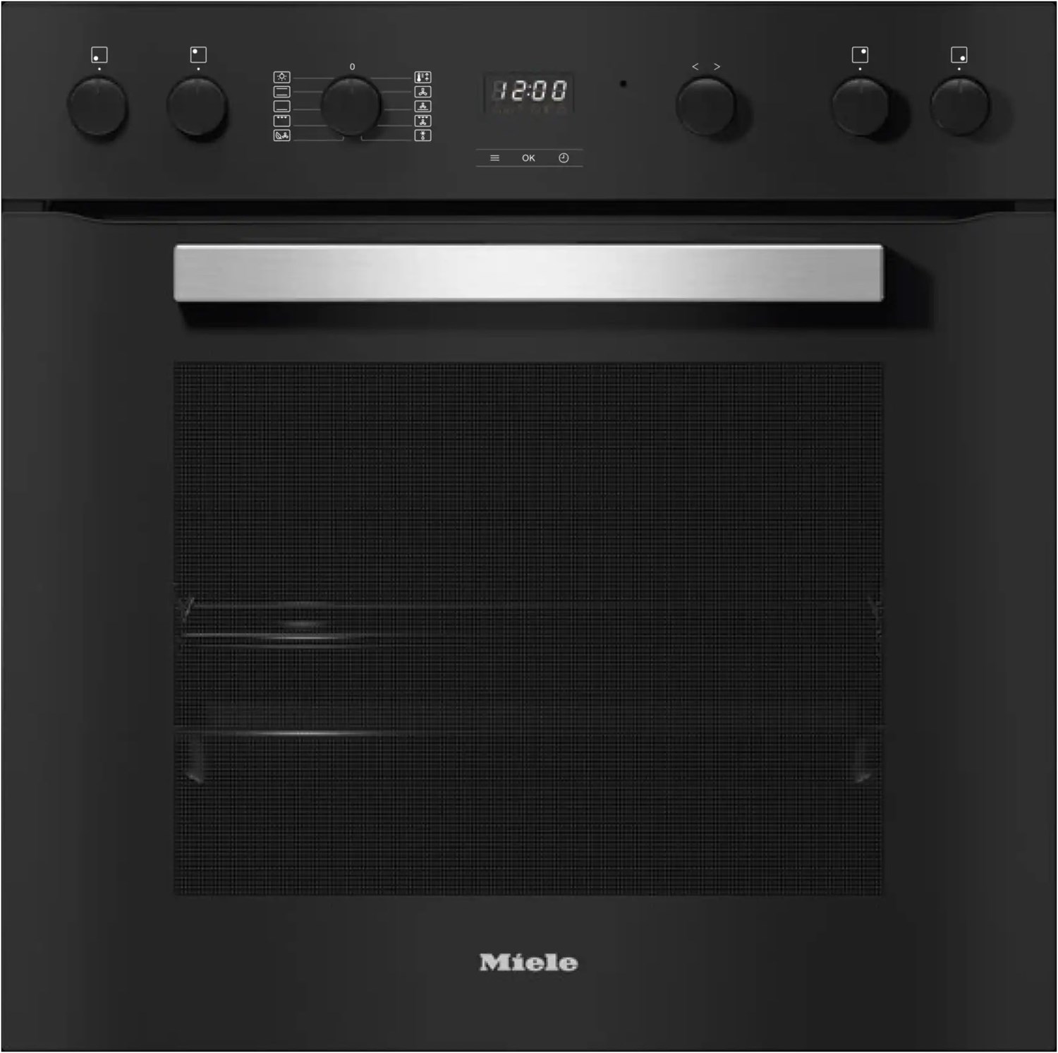 H 2457 E Active Einbau Elektro-Herd obsidianschwarz, 76 l, schnelles Vorheizen, 59,5 cm breit, A+
