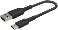 USB Type-C > USB Kabel (0,15m) ummantelt schwarz