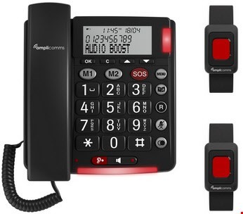 BigTel 50 Alarm Plus Duo schnurgebundenes Seniorentelefon schwarz